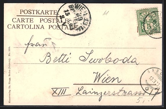 Cartoline postali: AK Sargans, Ortspartie mit Turmgebäude – Usato da Berlin venduto da bartko-reher 1