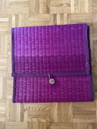 Set de table violet en bambou style asiatique
