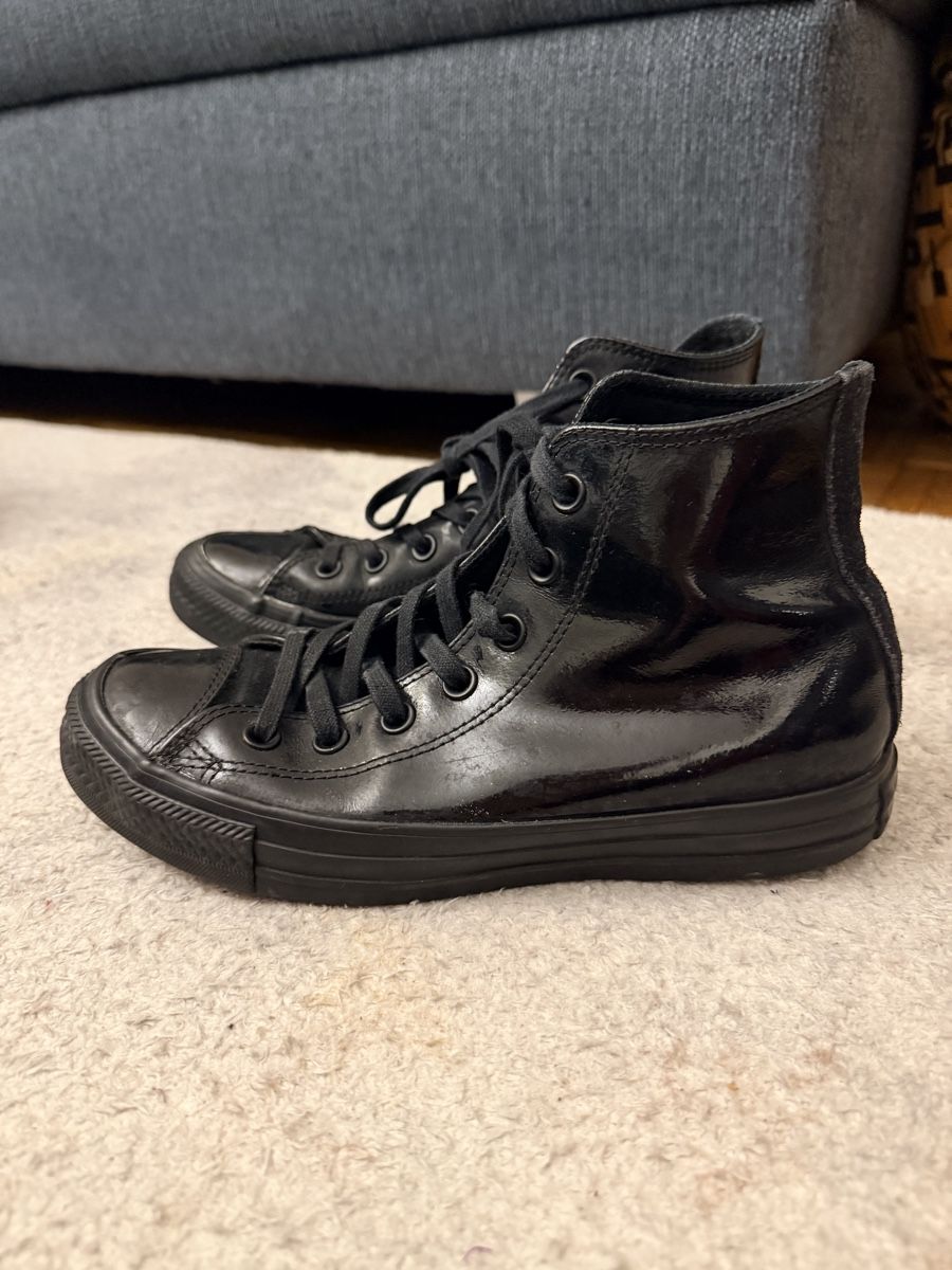 Scarpe da uomo: Leder Converse schwarz Lack Grösse 37 – Nuovo (secondo la descrizione) da Volketswil venduto da ile_gng5 1