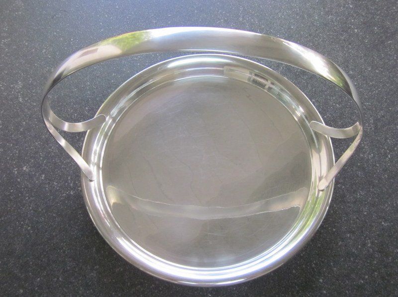 Plateaux: Versilbertes Henkel-Tablett, Henkelschale, D=29 cm – D'occasion à Bischofszell par raika 3