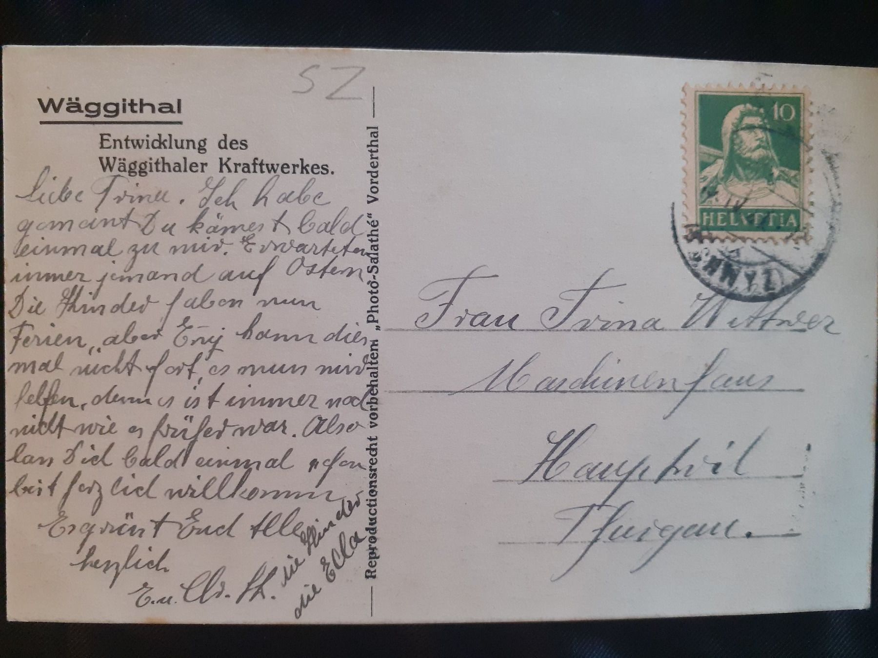 Cartoline postali: Wäggithal AK – Usato da Bischofszell venduto da Joachim-115 1