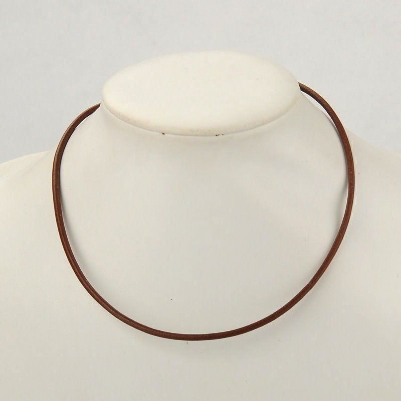 Catenine: Kette Leder gewachst dunkelbraun 4mm – Nuovo (secondo la descrizione) da Alpnachstad venduto da perlengaby
