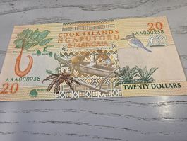 Cook Islands 20 Dollars Banknote AAA000238