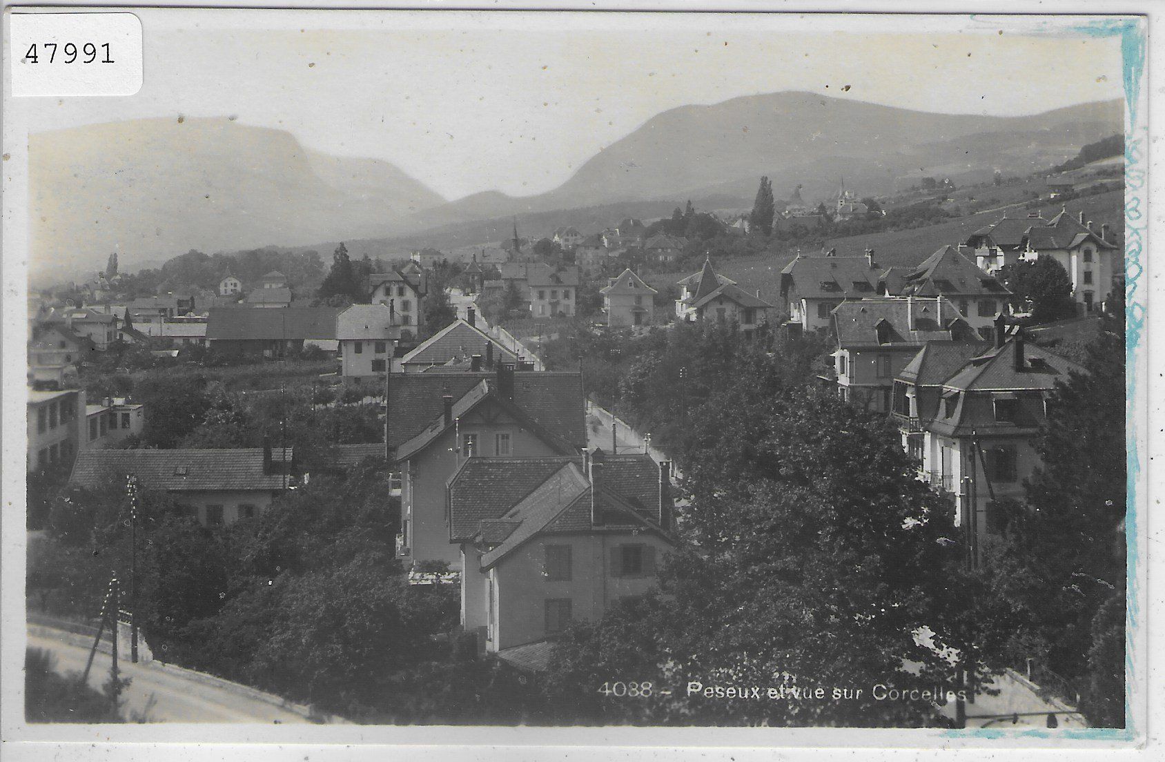 Cartoline postali: Peseux et vue sur Corcelles – Usato da Ettingen venduto da Kartenplanet