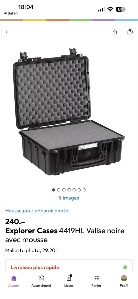 Valigie: Explorer cases 4419 HL black – Usato da Evilard venduto da nana69