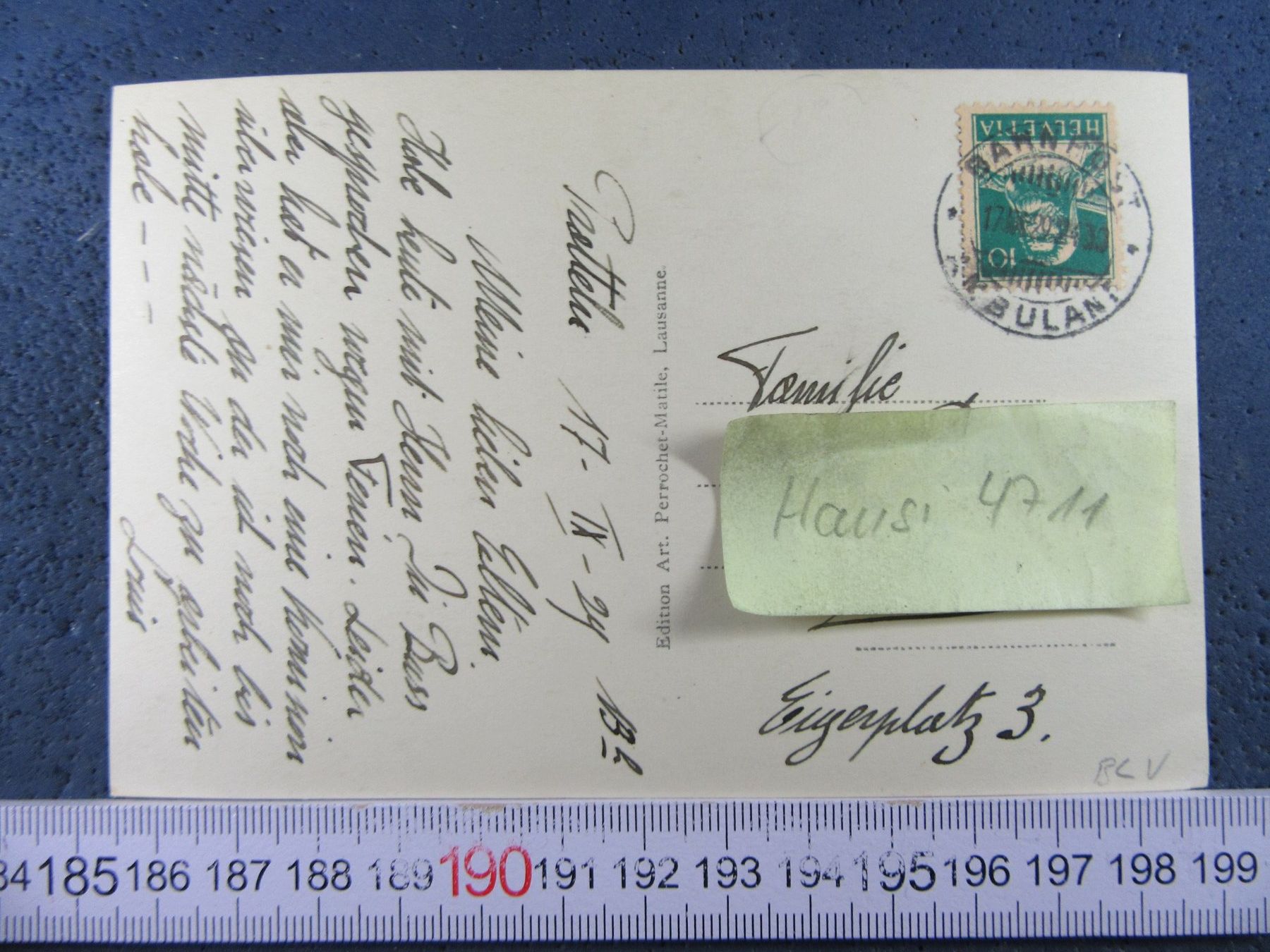 Cartoline postali: PRATTELN SCHULHAUS 1929 BL-AK – Usato da Ettingen venduto da Hausi4711 1