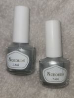 2 Nceouds Nagellacke silber, crome nails gray, greece, grau