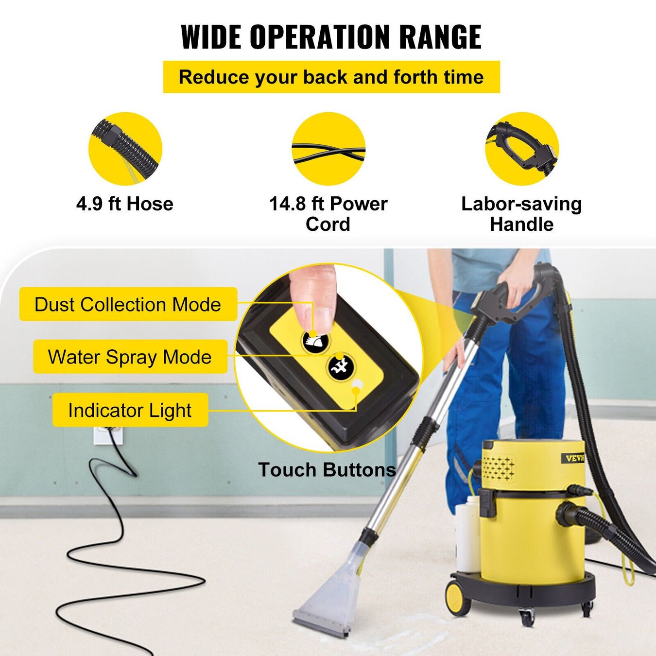 Aspirapolveri & Accessori: VEVOR 4in1 1200W Waschsauger – Nuovo e nell'imballaggio originale da Bottighofen venduto da zaap 4