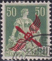 1919, F2 (Flügelrad) mit Eckstempel von Geneve, Kat: 200.-