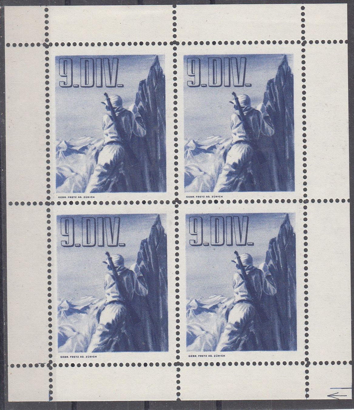 Tous les timbres: Kommandostab 100/3** 9.Div. Kat.40.- – D'occasion à Herrliberg par Lfrifda
