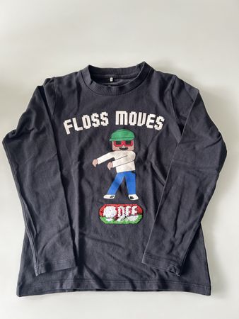 Sweat-shirt Shirt Floss Moves, manches longues, noir