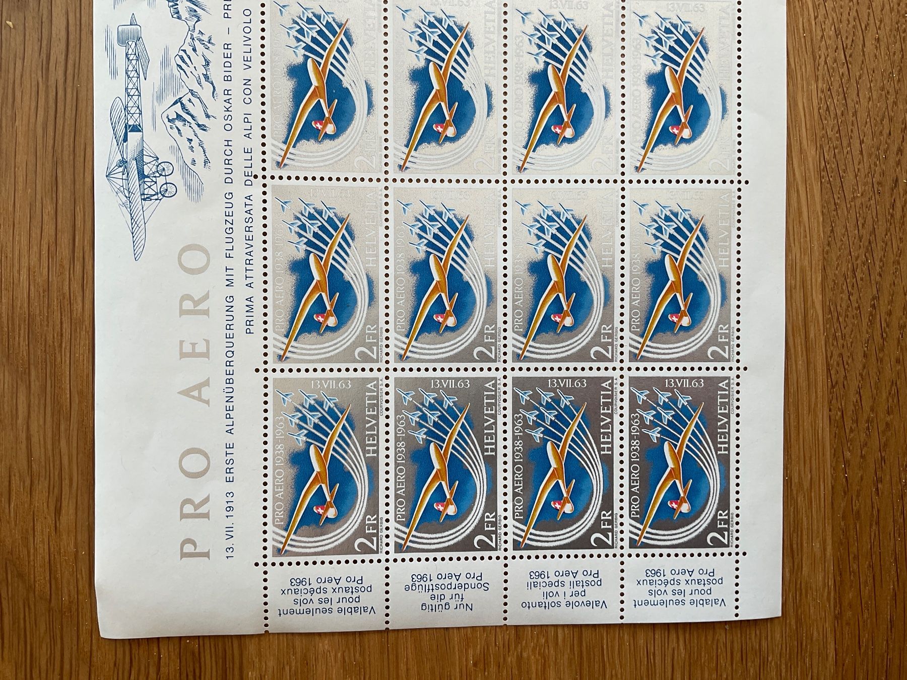 Alle Briefmarken: 40Fr Flugpost Frankaturware postfrisch ungestempelt Schweiz – Neu (gemäss Beschreibung) aus Wil SG von Chefsugus 1