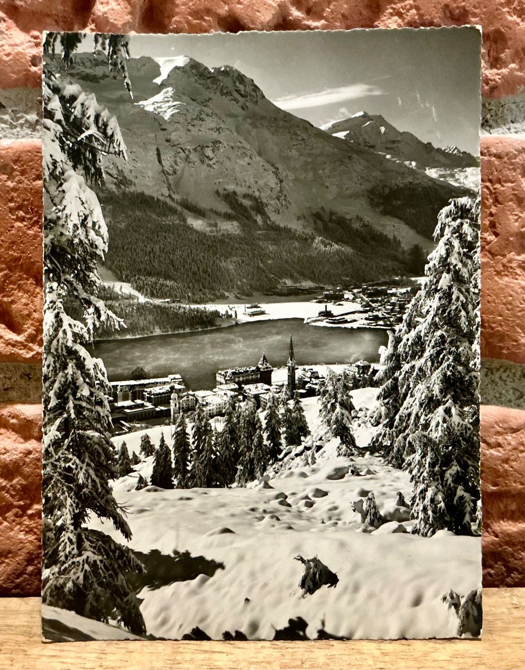 Cartoline postali: 1953 - ST. MORITZ Dorf & Bad im Winter - Engadin Grossformat – Usato da Root venduto da ENGLAND-TREASURES
