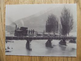 Reproduktion Lötschbergbahn Brücke über die Rhone bei Brig