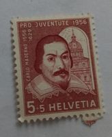 Francobollo Pro Juventute 1956 Carlo Maderno - Ottimo stato!