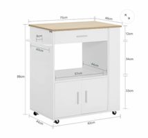 Küchenwagen / Servierwagen / Mikrowellenschrank