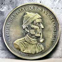 Medaille bronze LA CALYPSO Jacque Yves Cousteau 212,99 gr