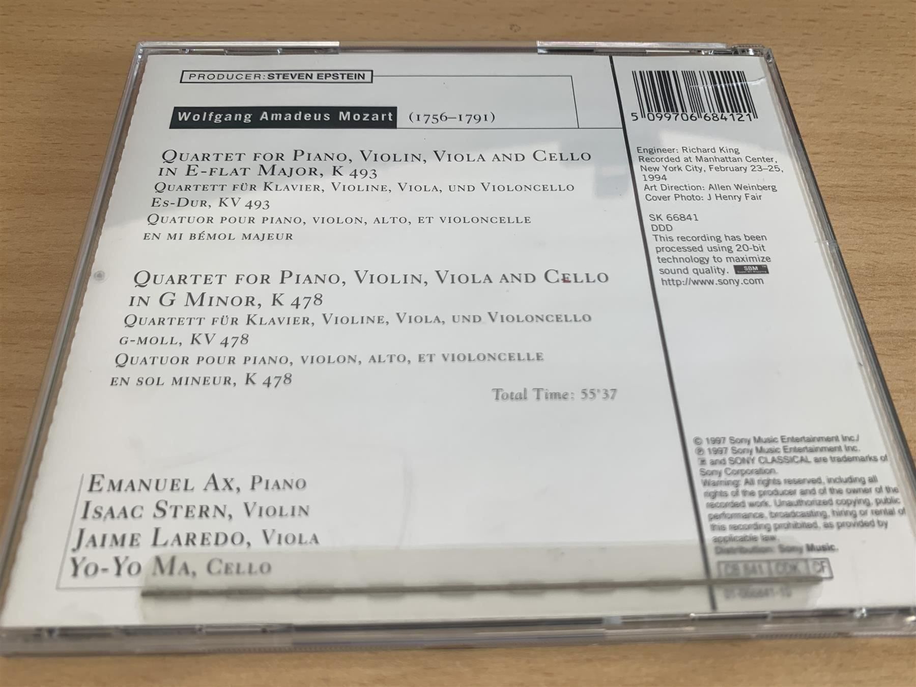 CD: Mozart - The Piano Quartets – Usato da Rikon im Tösstal venduto da Alpenmutz 1