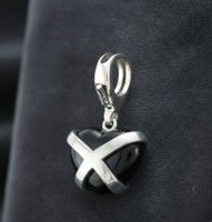 Charm "Onyx Herz" Silber 925 - Neu