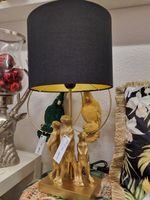 Lampe Erdmännchen Gold, Lampenschirm Schwarz