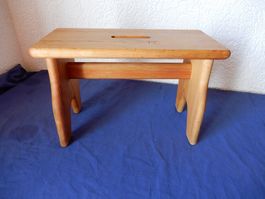 Antiker  Fussschemel, Schemeli, Holz