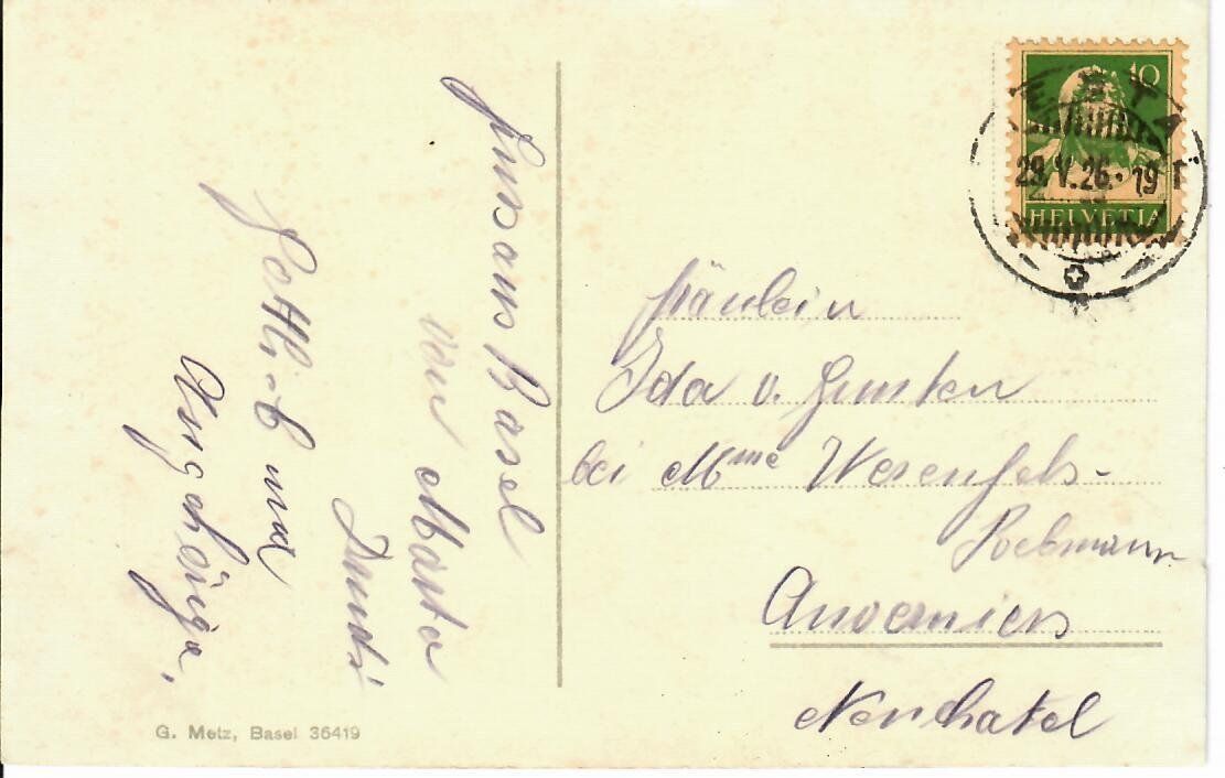 Cartoline postali: Basel Zoo 1926 – Usato da Hochdorf venduto da Ziegel-16 1