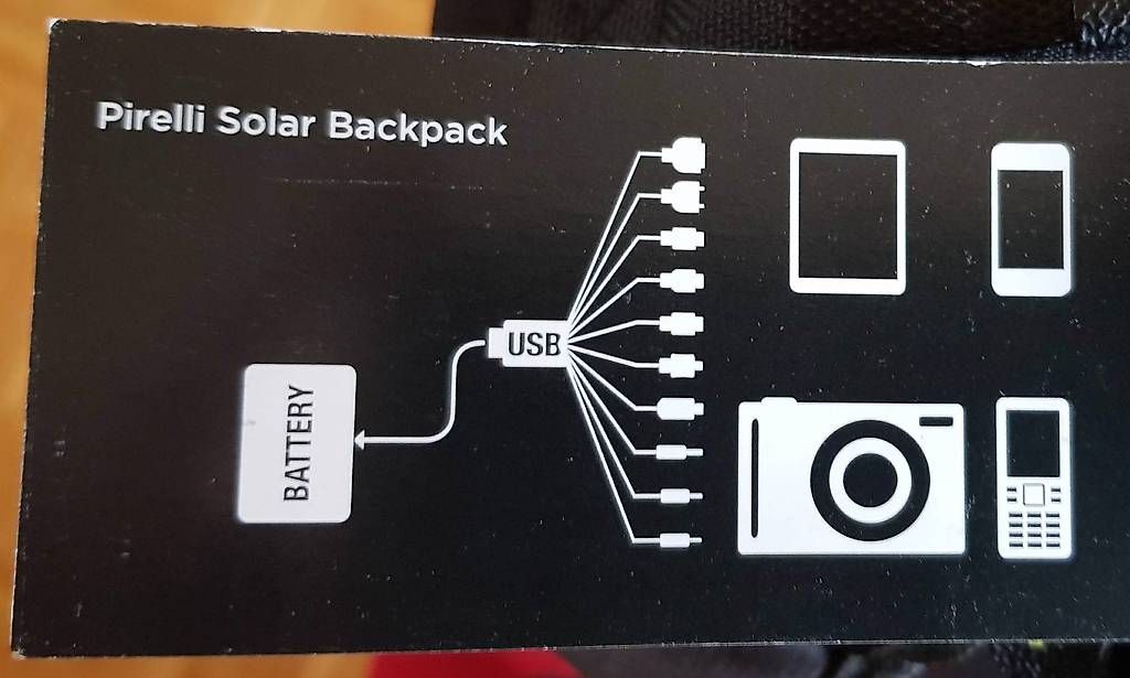 Dispositivi a energia solare: Sac à dos panneau solaire Pirelli – Usato da Les Avanchets venduto da Giuseppe.01 3