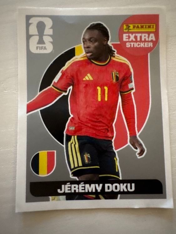 Panini Cartes à collectionner: Panini 2026 Extra Sticker Jérémy Doku Silber – Neuf (Voir description) à Bern par Barth1980