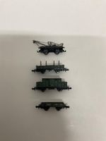 Minitrix 4 Güterwagen, alle leicht Bespielt ohne Verpackung