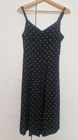 Sommerliches Chicorée Kleid mit Pünktchen, Grösse S!