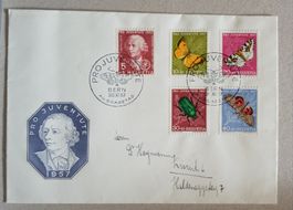 B121) 1957, Pro Juventute FDC Kt 80