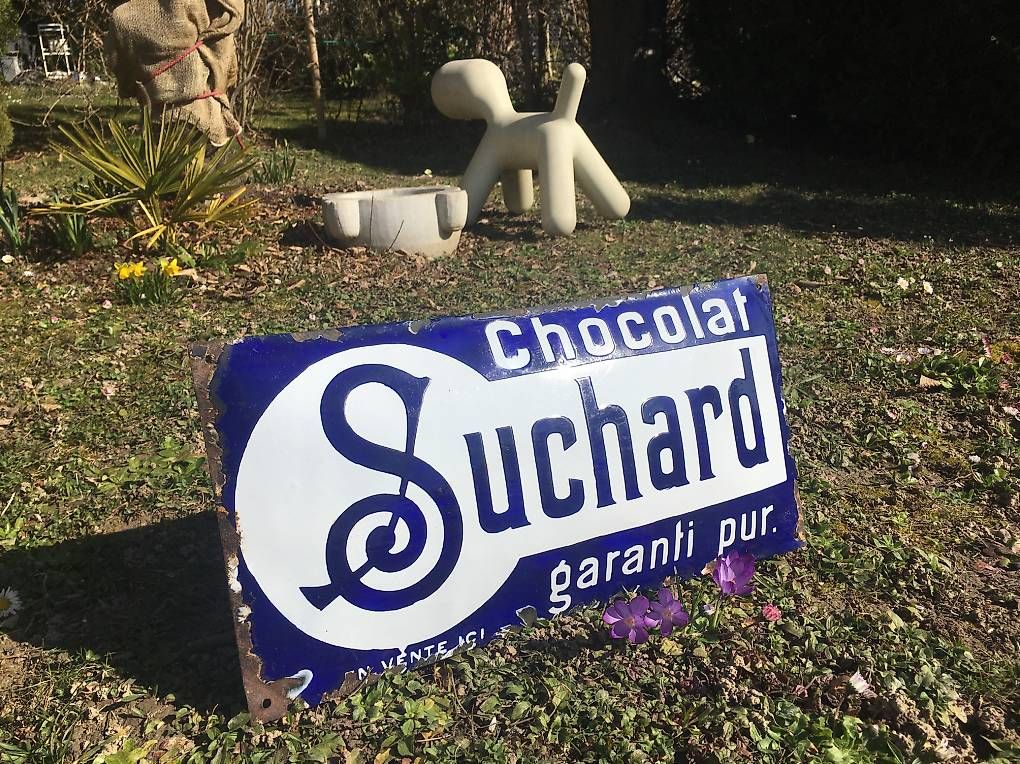 Suchard Insegne: Emailschild / plaque émaillée SUCHARD – Usato da Coppet venduto da squ_wy2d