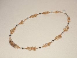 Halskette Perlmutt/Achat/Glas