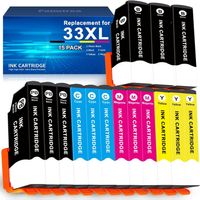 15 DRUCKERPATRONEN PASSEND FÜR EPSON DRUCKER - 33XL - 33 XL