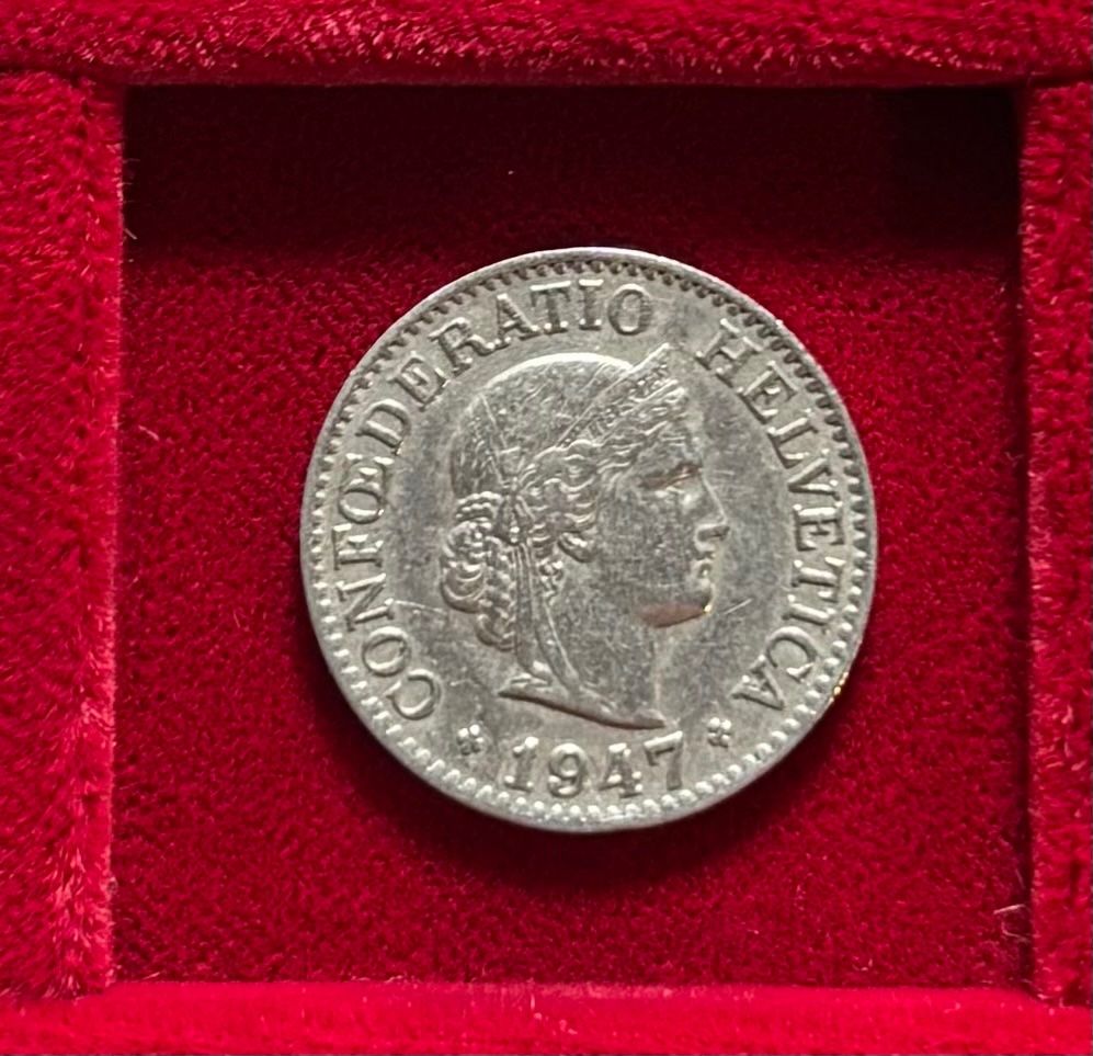 Tutti le monete: Schweiz 10 Rappen 1947 B vzgl Libertaskopf – Usato da Speicher venduto da CH-Schatzkammer