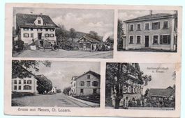 Gruss aus MOSEN Ct. Luzern - Gasthof Kreuz - Bahn, Dampflock