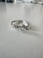 Eleganter 585 Weissgold Ring mit 4 Diamanten