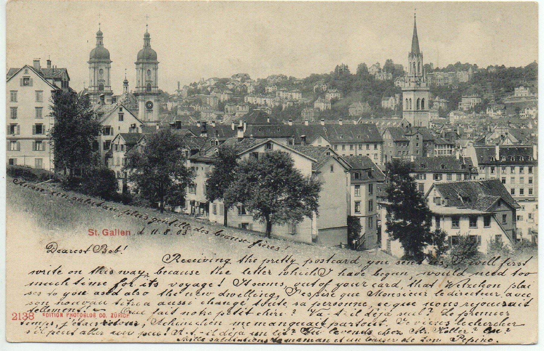 Cartes postales: ST. GALLEN Teilansicht – D'occasion à Jona par philajona