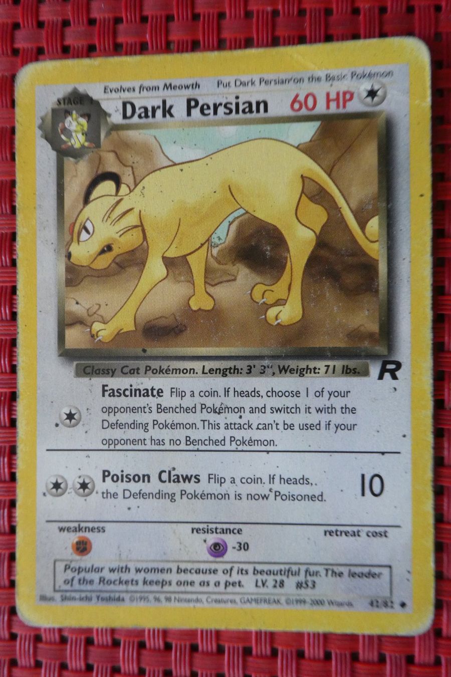 Pokémon Sammelbilder & Trading cards: Pokémon DARK PERSIAN – Gebraucht aus Au ZH von Osterhase4
