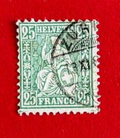 SITZENDE HELVETIA 40 STEMPEL ZÜRICH 1880