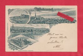 Wädenswil  (ZH) 4-Bild Strich-Litho  anno 1899