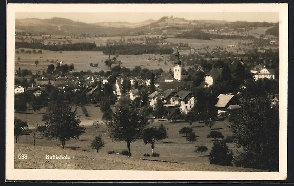 Cartes postales: AK Buttisholz, Ortsansicht mit Kirche – D'occasion à Berlin par bartko-reher