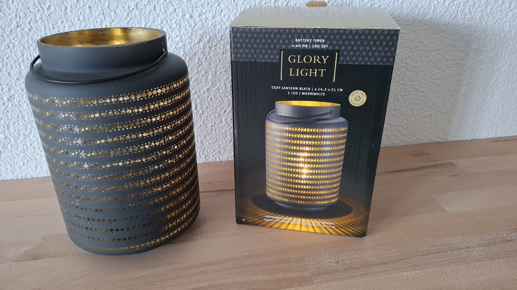 Micasa Altro in Decorazioni & Accessori: Glory Light Laterne, schwarz, 14.2 x 21 cm, LED, Timer – Nuovo e nell'imballaggio originale da Emmen venduto da Tigerlady