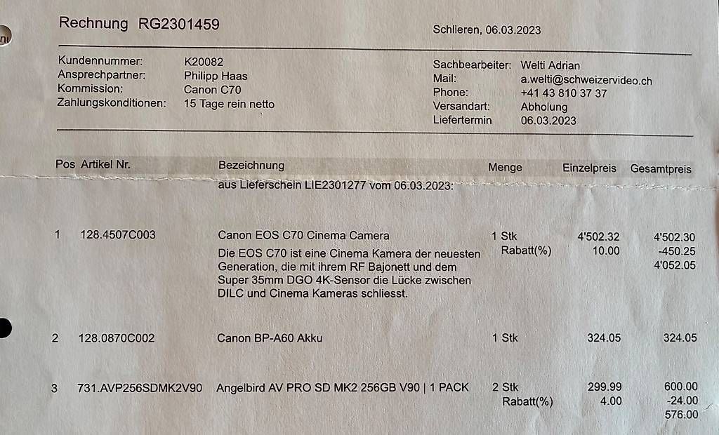 Canon Camcorder: Canon C70 Filmkamera – Gebraucht aus Effretikon von Phihaas 4
