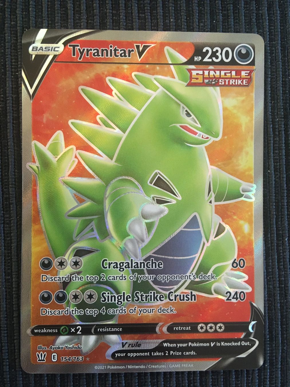 Pokémon Carte collezionabili: Pokemon Tyranitar V Fullart Battle Styles Englisch – Nuovo (secondo la descrizione) da Wabern venduto da Collectfun
