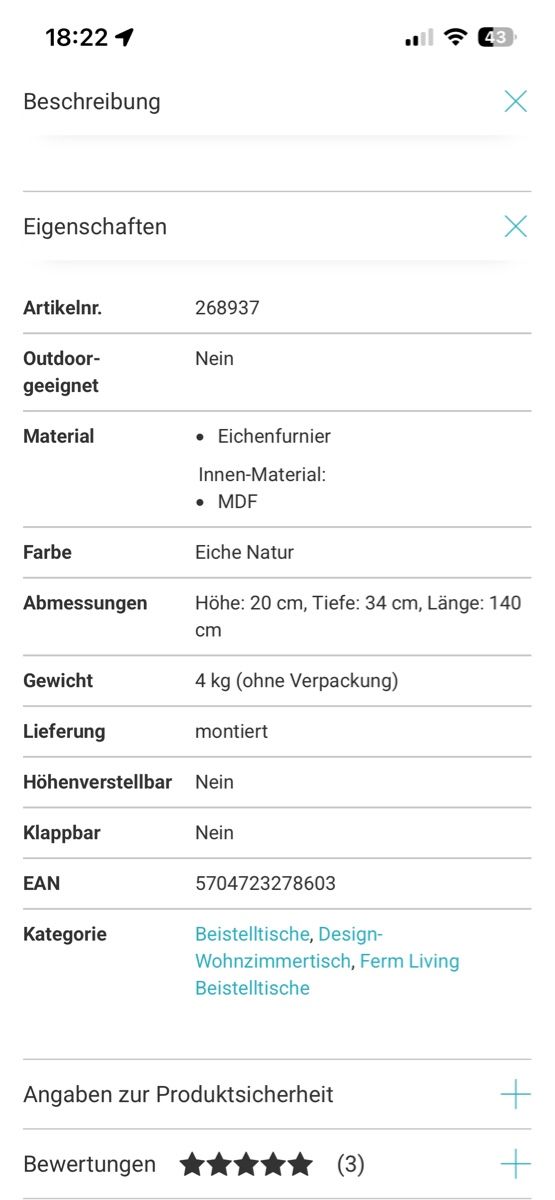 Ferm living Scaffali: Lowboard Ferm Living  – Nuovo (secondo la descrizione) da Grabs venduto da Meerschweinchen81 8