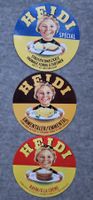 3 alte Blechschilder Werbeschilder Heidi ORIGINAL