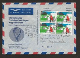 Lufttaufe + Erstflug Ballon HB-BBO Circus KNIE Ballonpost