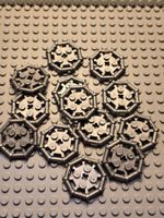 Lego 7x Platte 2x2 mit  Rahmen(75937)silber metallic