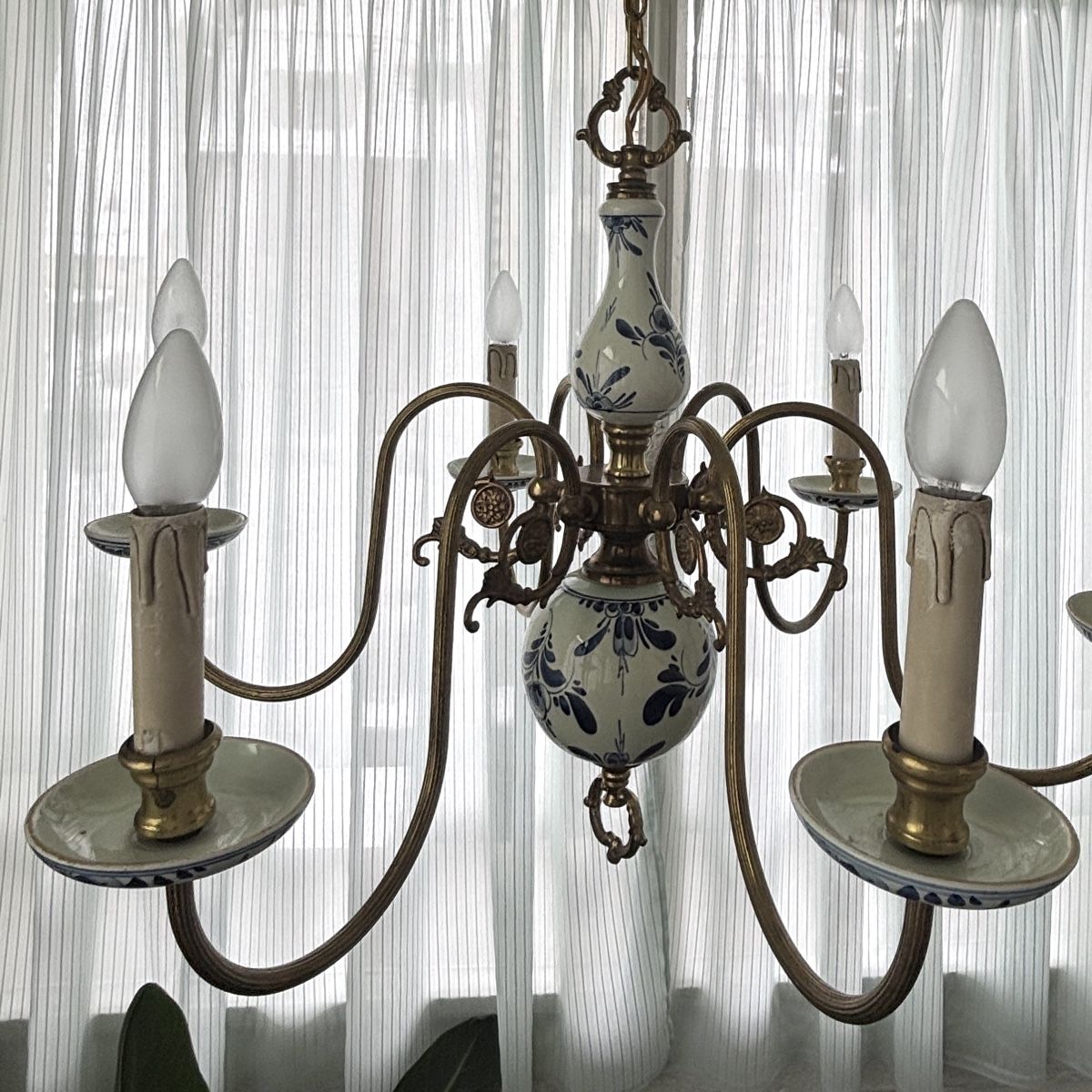 Lampadari & plafoniere: Vintage Hängeleuchte / Kronleuchter Delfter Stil – Usato da Seon venduto da lucahuonder 1